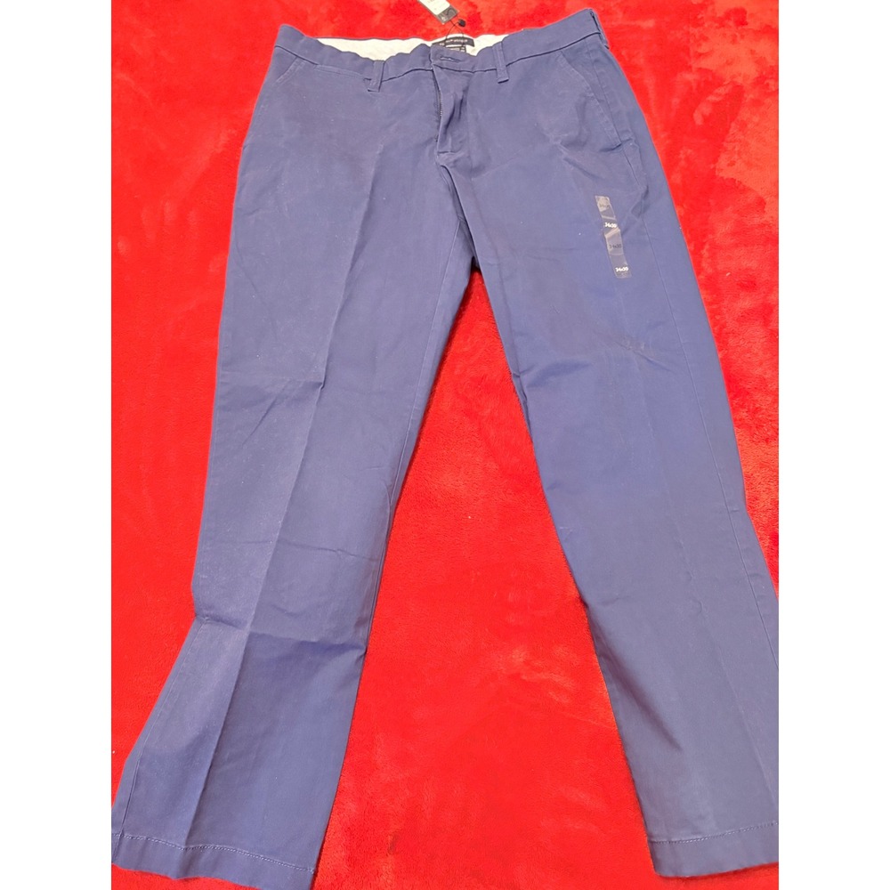 Tommy Hilfiger Men‎ Stretch Regular Fit Chino Pants Navy Blue 34W 30L NWT